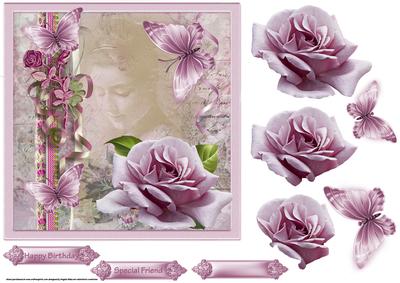 Memories from the Past 7x7 Card with Decoupage