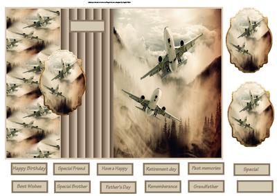 Flying High Fold Back Card with Toppers