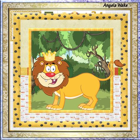 Lion King of the Zoo 7.5 x 7.5 Card