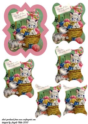 Two Kittens in the Mending Basket
