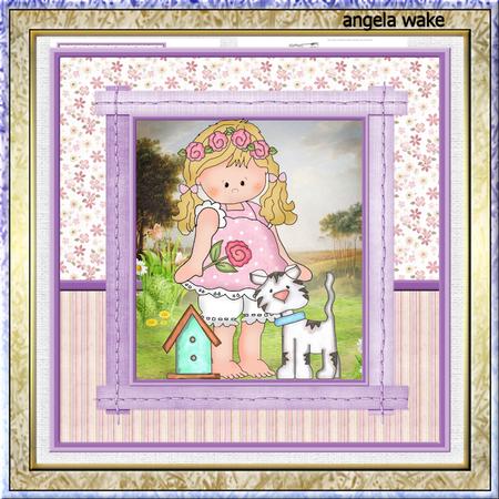 Beth Loves Flowers 7.5 X7.5 Card and Decoupage