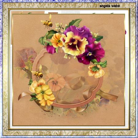 Pansy for Mother 7.5x7.5 Card and Decoupage