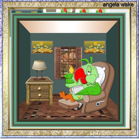 Relaxed Parrot 7.5 X7.5 Card and Decoupage