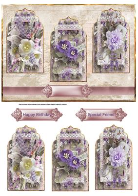 Vintage Flowers Quick Panel Card