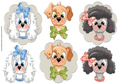 Dog Head Toppers with Add Ons