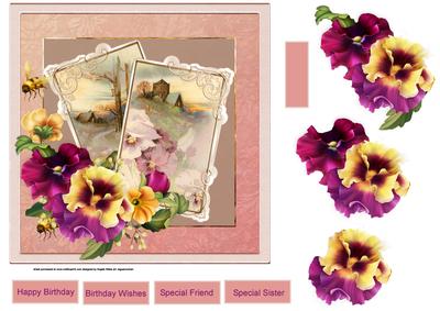 Church at Sunrise 7x7 Card with Decoupage