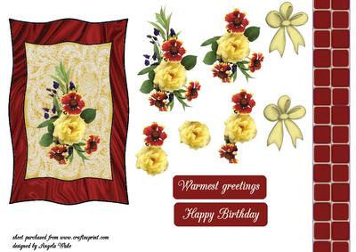 Yellow Rose and Lemon Damask