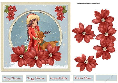 Holly night 7x7 card