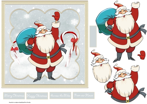 Santa has arrived 7x7 card 