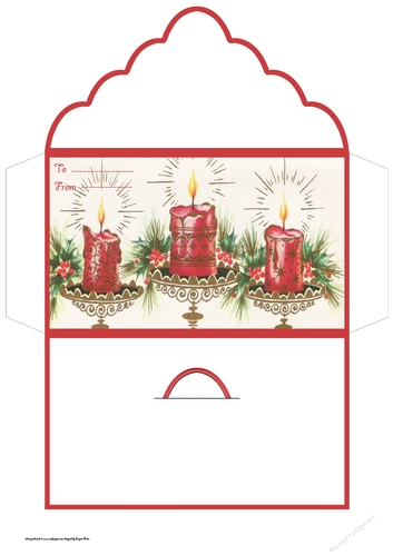 Christmas candles money wallet