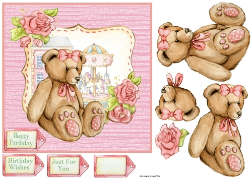 Vintage girl teddy bear