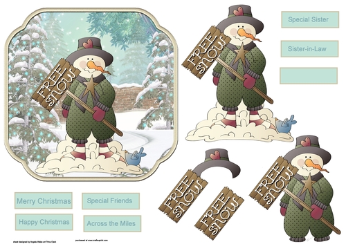 Snowman with free snow