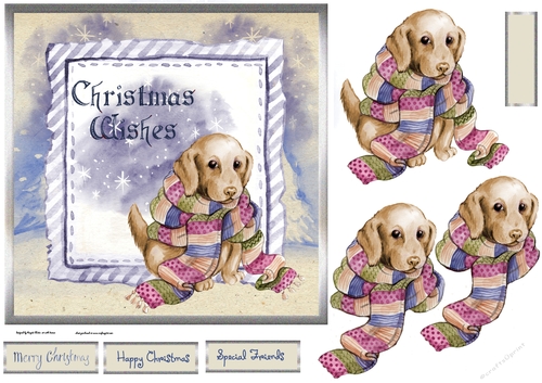 Christmas dog is a 7x7 card