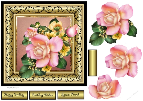 Mothers rose 7x7 card