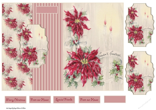 Poinsettia and holly