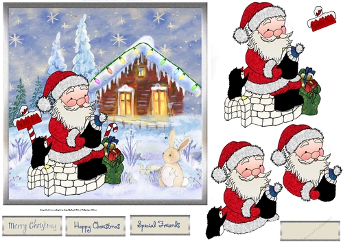Penguins visit to Santas home