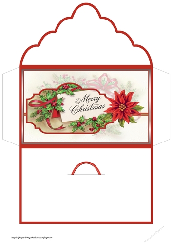 Poinsettias money wallet