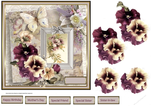 Pansy and butterfly