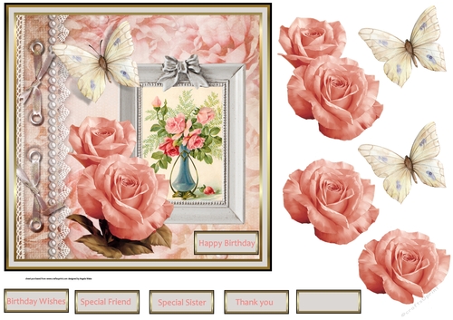 A vase of roses