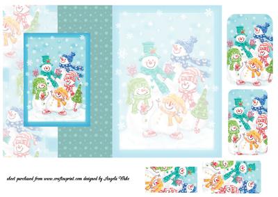 Happy Friends in the Snow