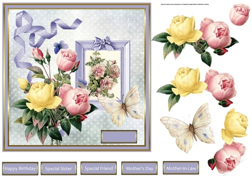 Mixed vintage roses