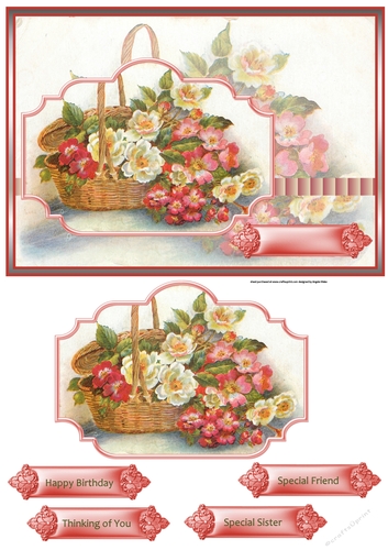 Basket of mixed flower