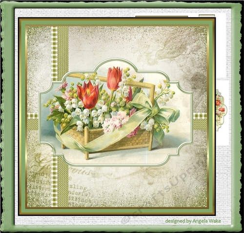 Basket of tulips and carnation