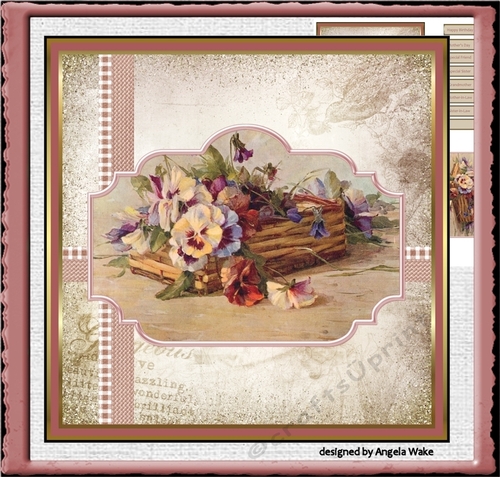 Basket of pansies