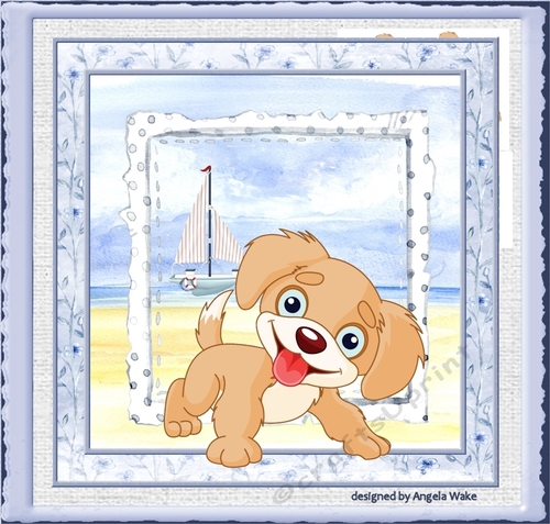 Happy dog at the beach