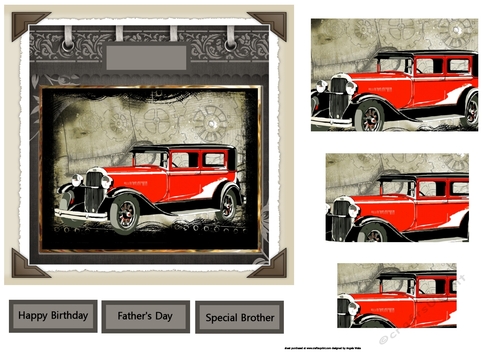 Red vintage car
