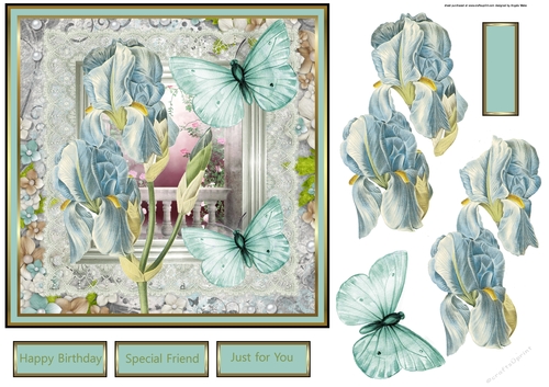 Blue bearded iris
