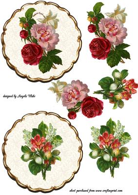 Vintage Floral Toppers