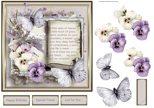 Purple and white pansy