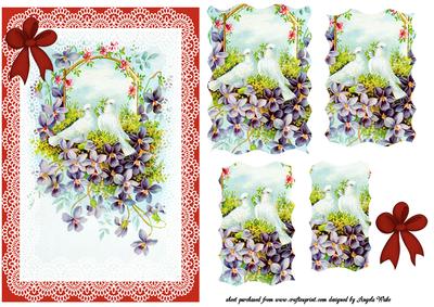 2 White Doves for Love and Peace