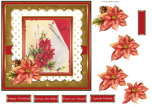 Poinsettias and candles