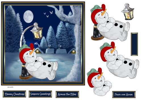 Snowman having a nap