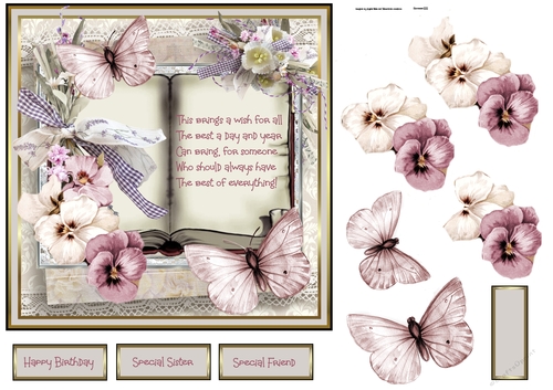 Flowers and butterfly