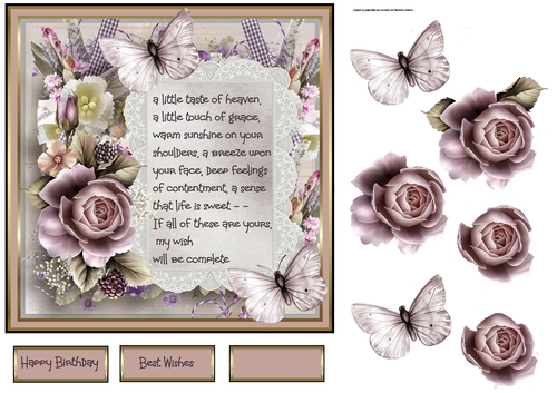 English rose and berry