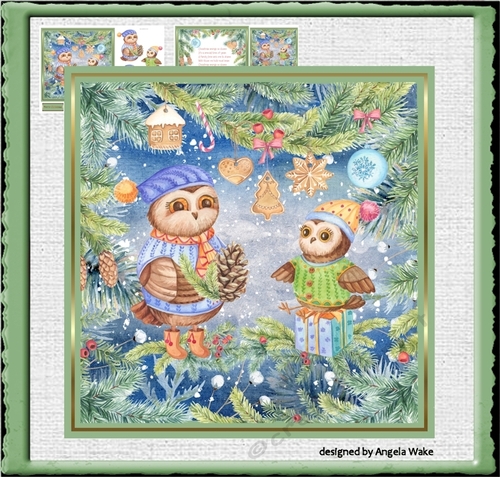 Owls festive Christmas