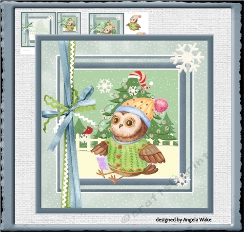 Owl and a Christmas tree