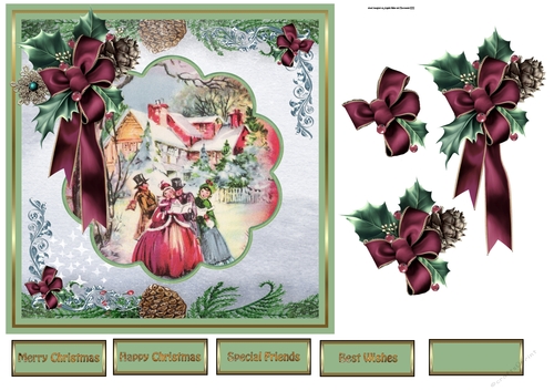 Vintage Christmas carol singers