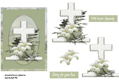 Lillies and Sympathy Cross