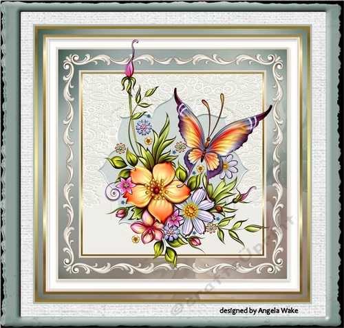 Flowers and butterfly
