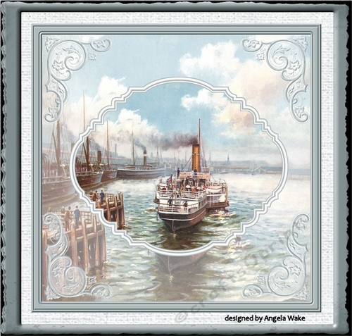 Ferry crossing the river