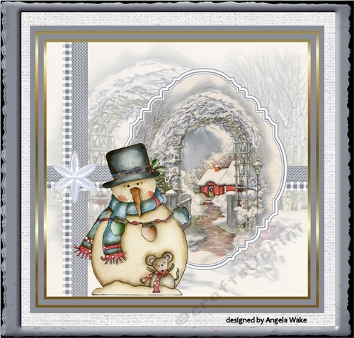 Snowman at the gate