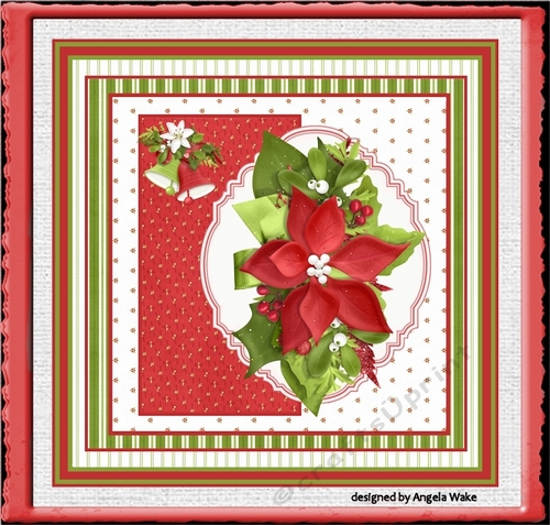 Red poinsettias and bells