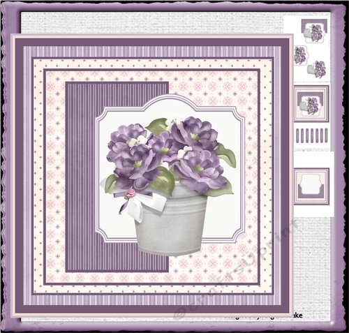 pot of purple flowers