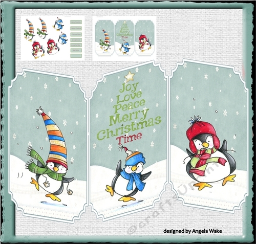 Penguins dancing feet trifold