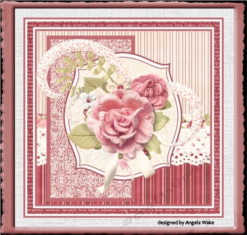 Lace and vintage rose