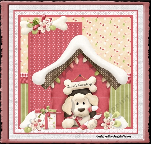 Dog Christmas greetings 7x7